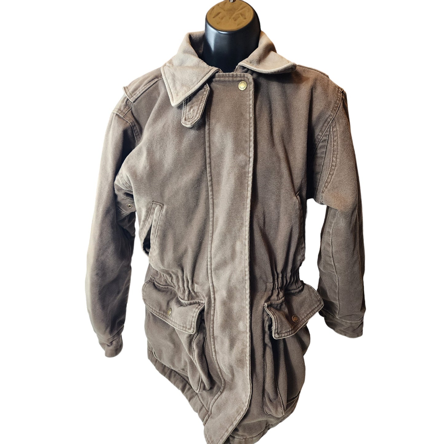 Vintage Cabelas Jacket Womens Small Brown Corduroy Field Coat Outdoors Hiking