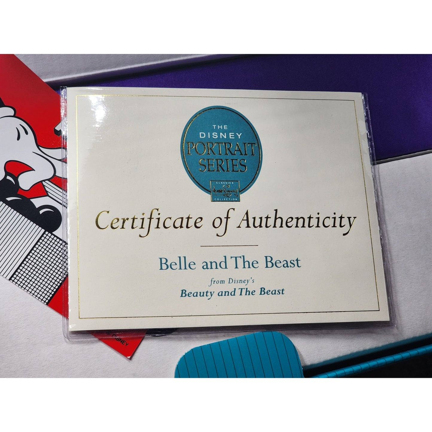 WDCC Disney Belle Beauty Beast Bust Figurines Set Portrait Series LE COA Boxed