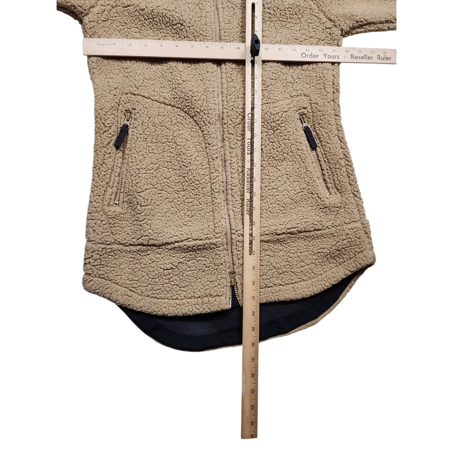 Columbia Hoodie Womens XS Sherpa Fleece Teddy Full Zip Jacket Longline Coat Cozy