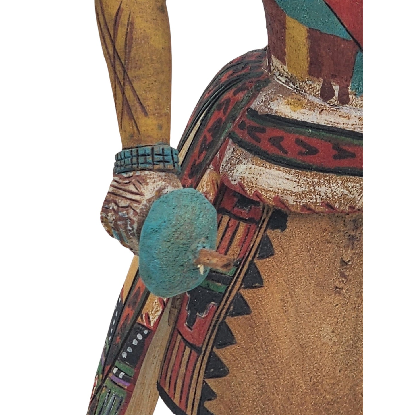 Kachina Tawa Sun Signed R Duwyenie Native American Southwest Art Hand Carved 12"