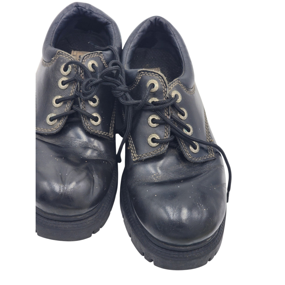 Skechers Leather Shoes Lace Up Mens 8 Rugged Lug Sole Work Casual SN6790 Oxford