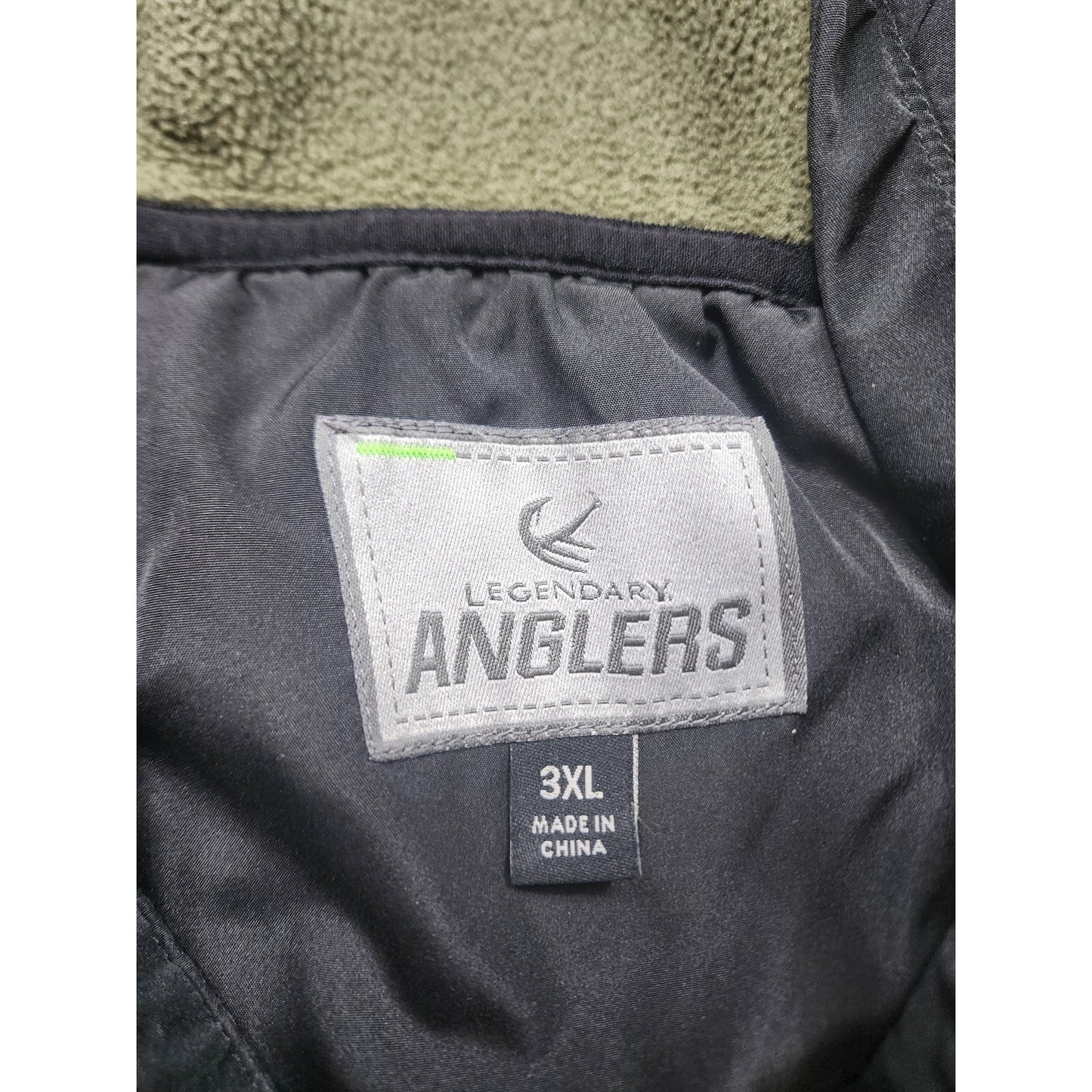 Legendary Anglers Pullover Hoodie Mens 3XL Green Fleece Gorpcore Hiking Outdoors