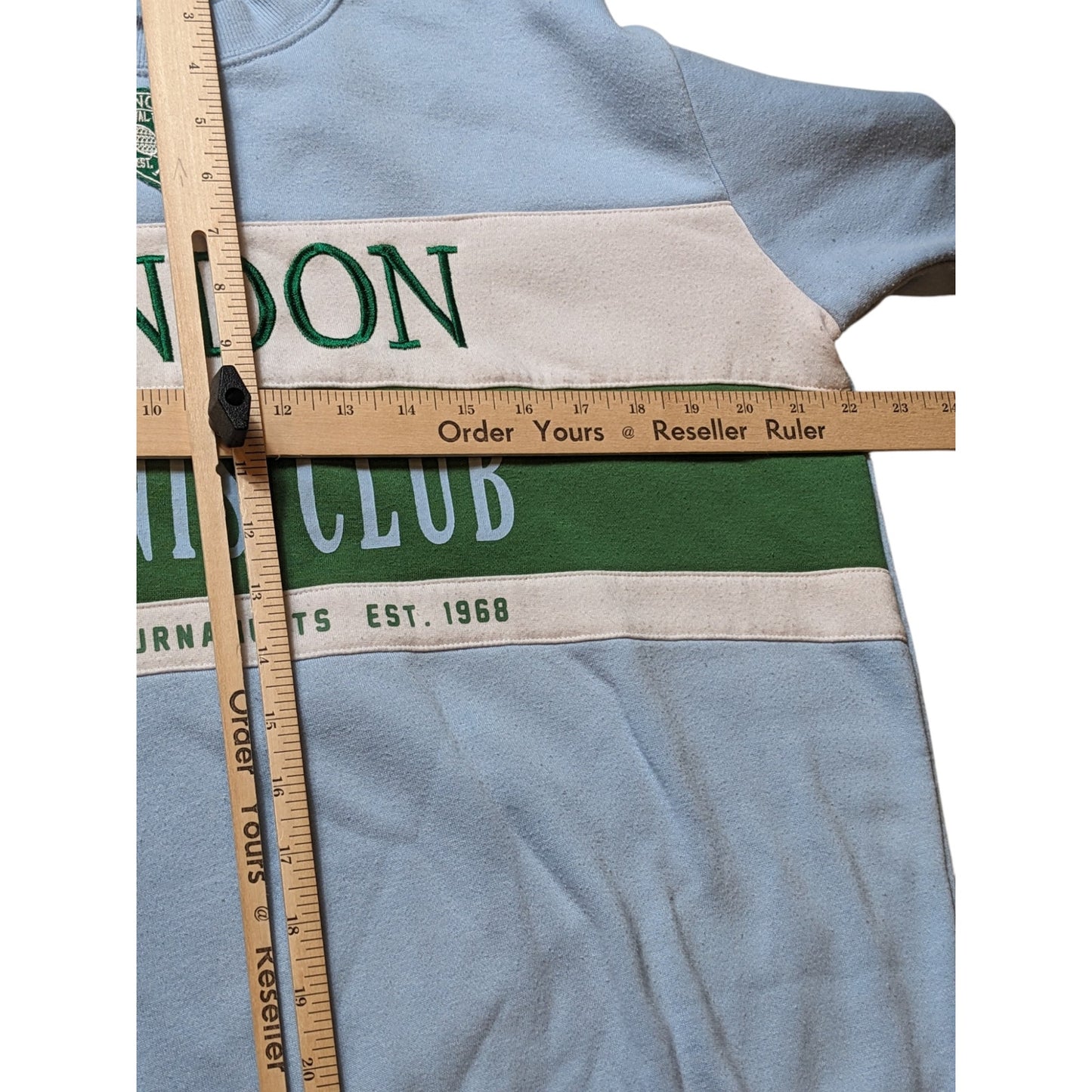 Vinyl Icons London Tennis Club Sweatshirt Women Large Colorblock Crewneck Sporty