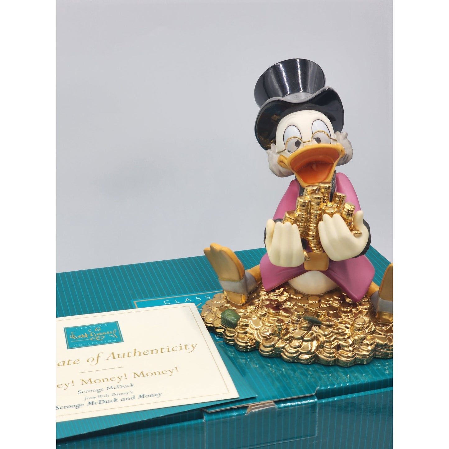 WDCC Scrooge McDuck Figurine Money! Money! Money! Disney Vintage Retired Box COA