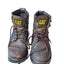 Caterpillar Work Boots Mens 10.5 Brown Leather Steel Toe Safety Oil Resistant