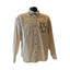 H&M Varsity Corduroy Shirt Jacket Mens Medium Snap Button Embroidered SF Tiger