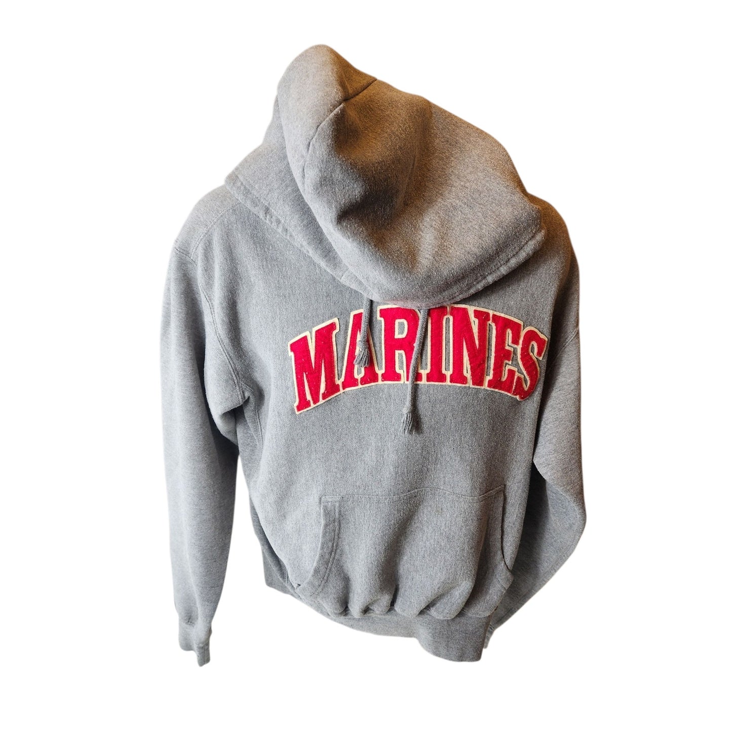 Pro Weave Marines Hoodie Mens Medium Vintage Sweatshirt USMC Kangaroo Pocket