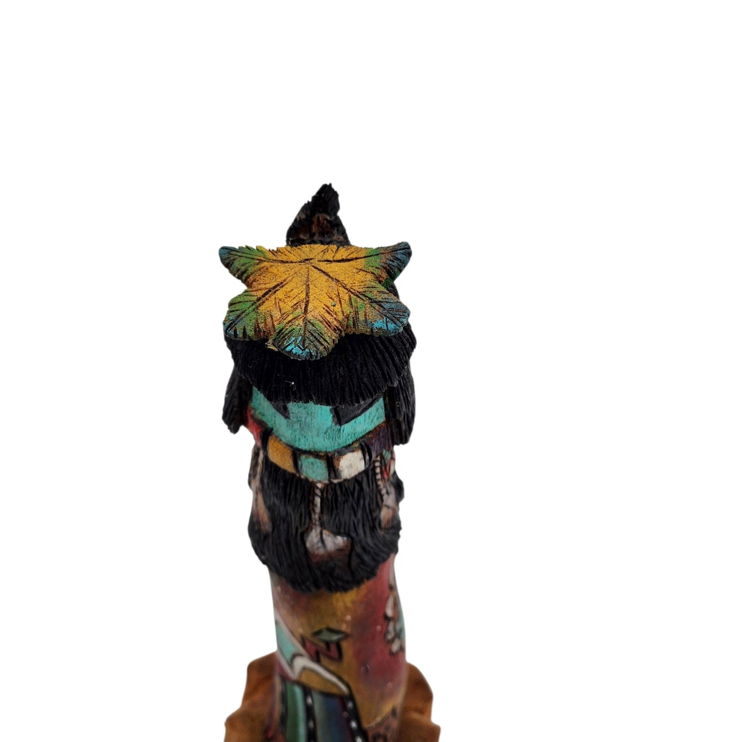 Kachina Long Hair Katsina Signed M. Huma Tewa Hopi First Mesa Native American 8"