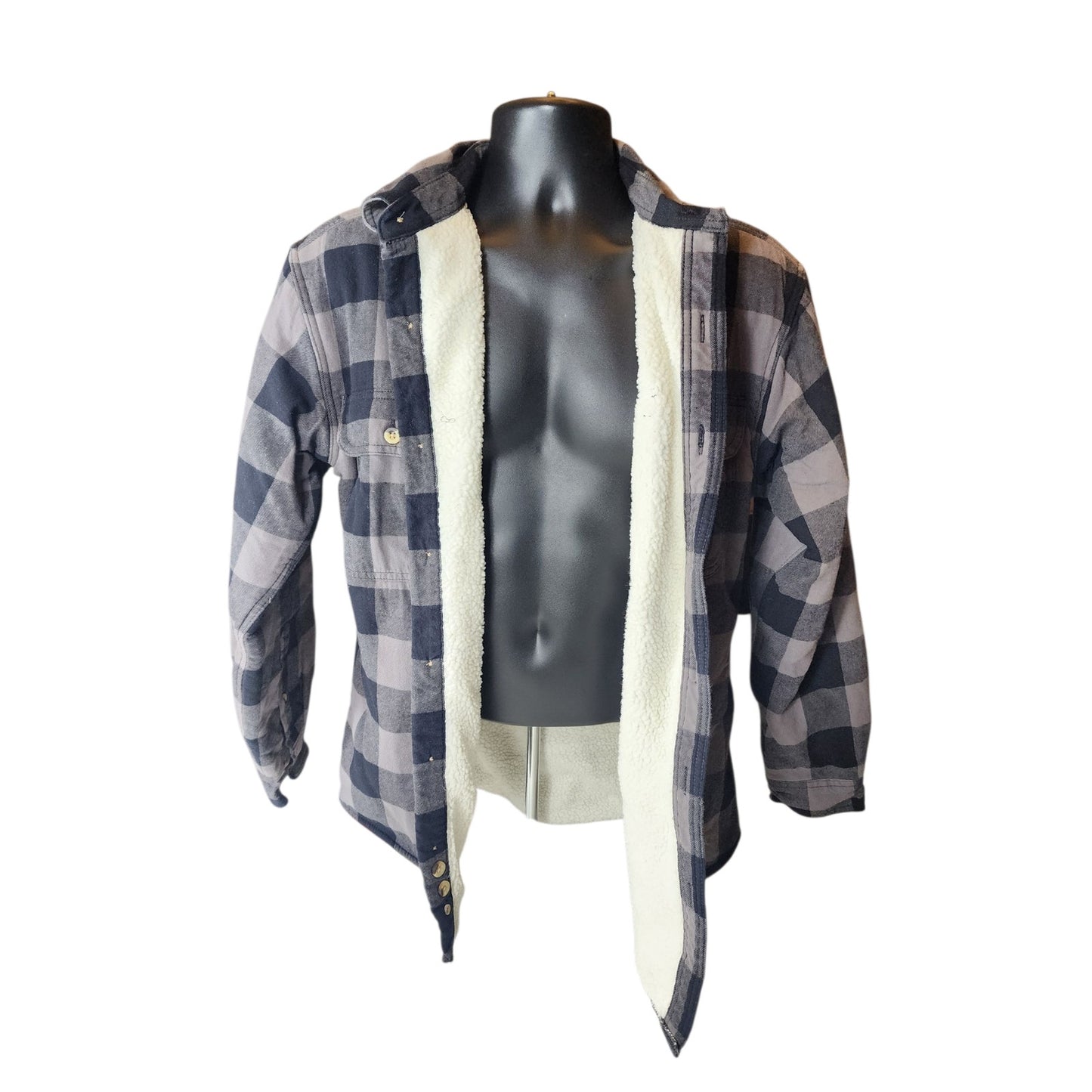 RedHead Fleece Plaid Flannel Jacket Shirt Men Medium Shacket Lumberjack Gorpcore