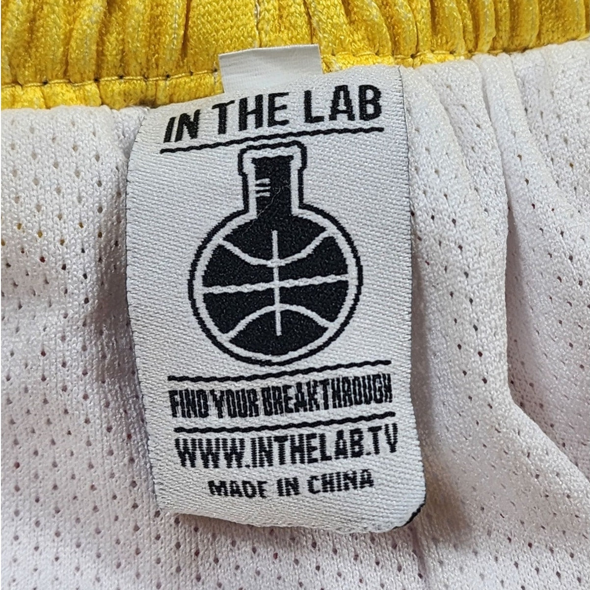 In The Lab Mens Small/Medium Basketball Shorts Graphic Print Mesh Activewear