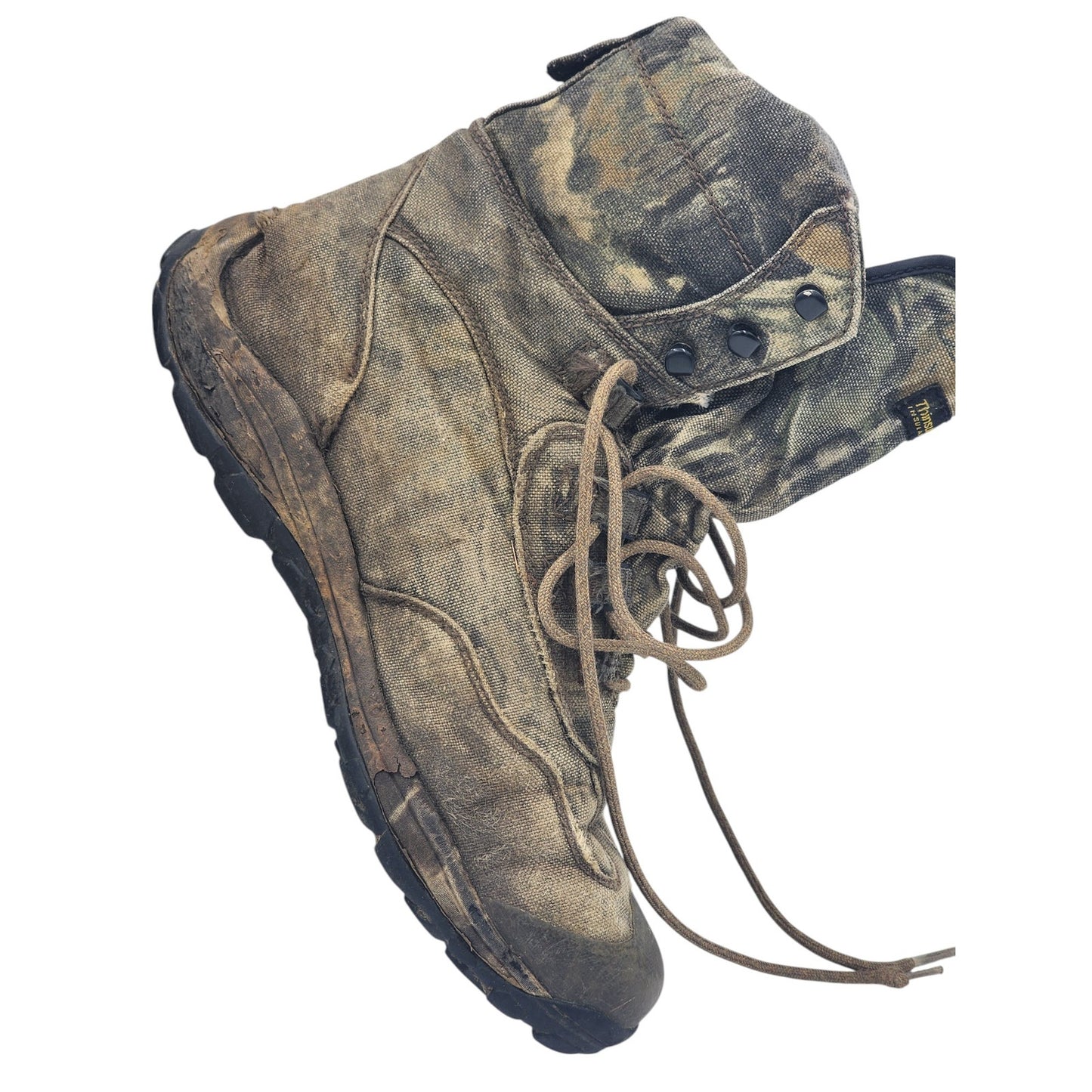 Cabelas Boots Mens 9.5D Thinsulate Ultra Hunting Boots Camo Hiking 81-2160