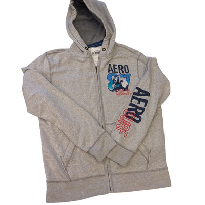 Aeropostale Hoodie Mens Large Zip Up Sweatshirt AERO Surf Graphic California