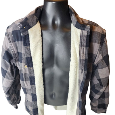 RedHead Fleece Plaid Flannel Jacket Shirt Men Medium Shacket Lumberjack Gorpcore