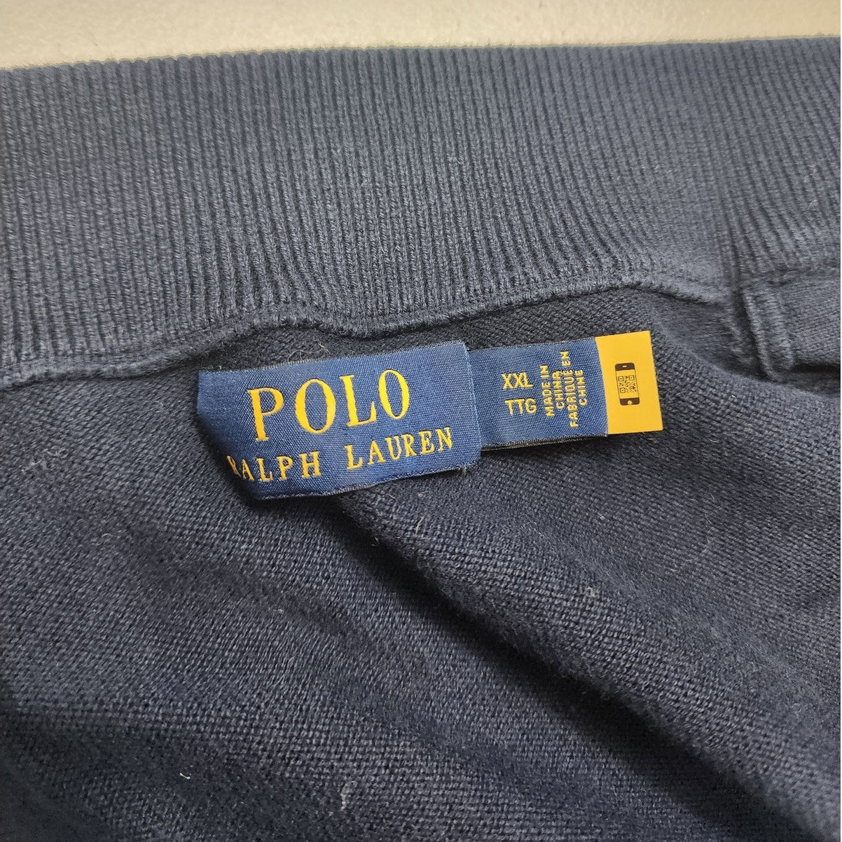 Polo Ralph Lauren Hybrid Jacket Mens XXL Navy Full Zip Cotton Knit Pony Bomber