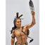 Christopher Pardell Bronze Sculpture Bears Heart Indian Coupe Feather Mixed Media Signed 24"