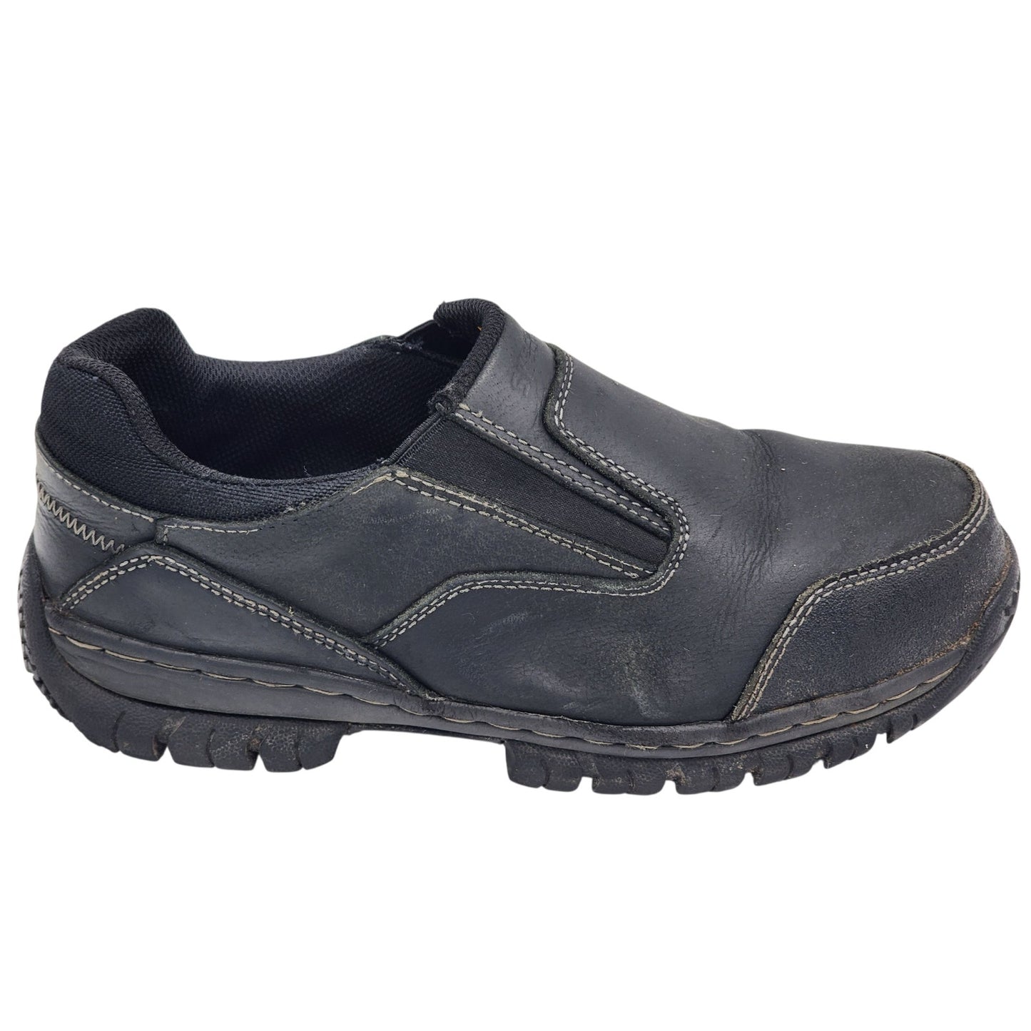 Skechers Shoes Men 10.5 Work Leather Slip On Safety Toe ASTM EH Industrial 77066