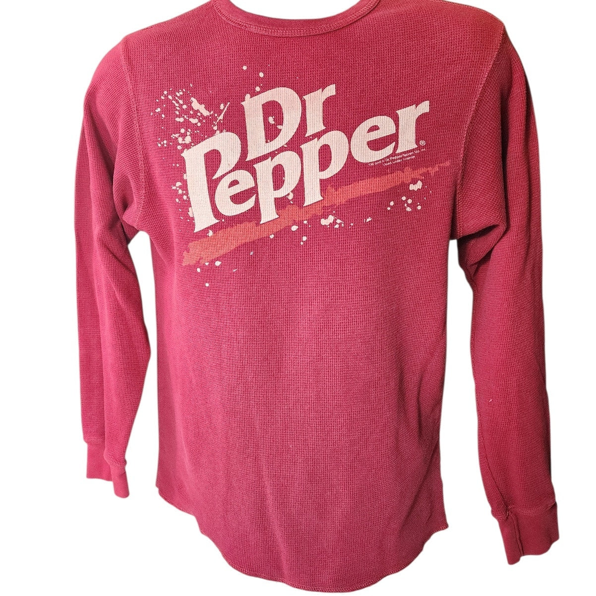 Dr Pepper Thermal Long Sleeve Shirt Men Small Women Medium Soda Waffle Knit Y2K