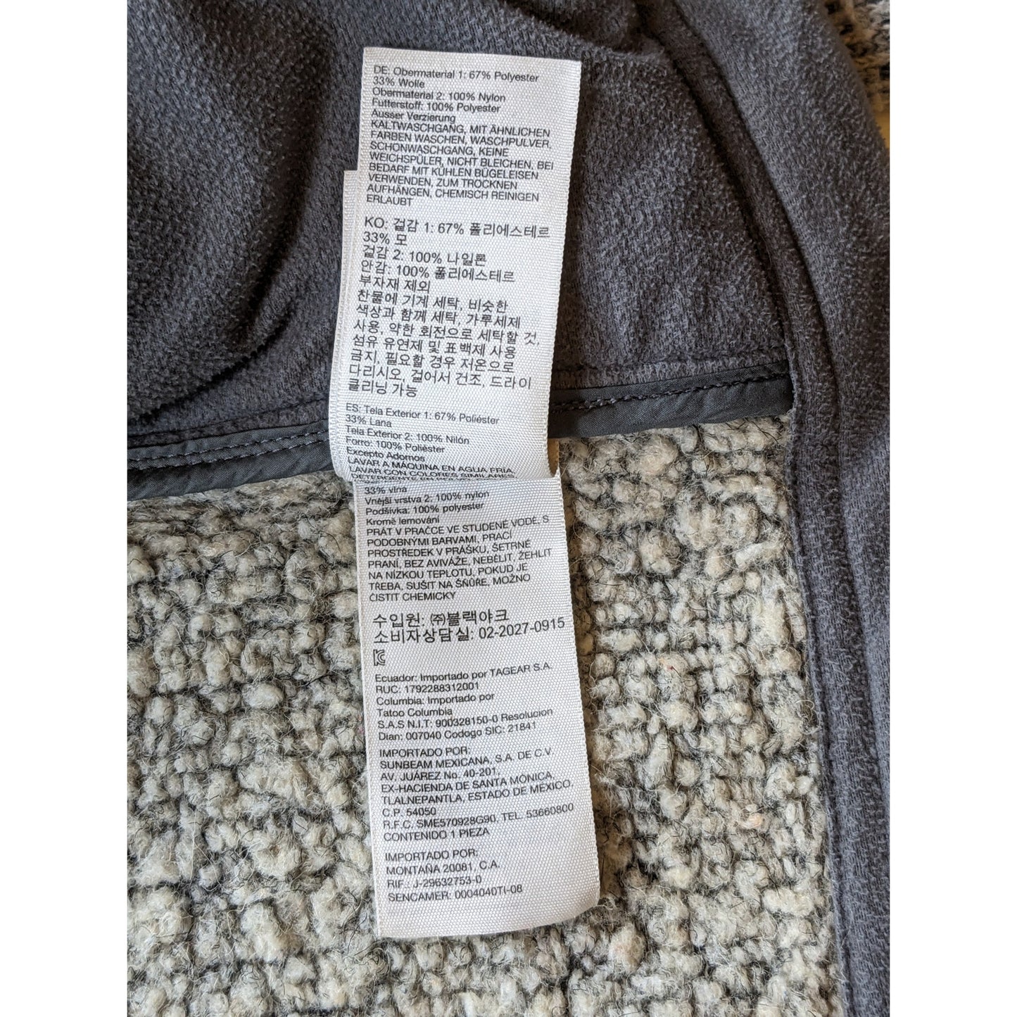 Marmot Full Zip Wool Blend Fleece Jacket Mens Large Gray Outdoor Hiking