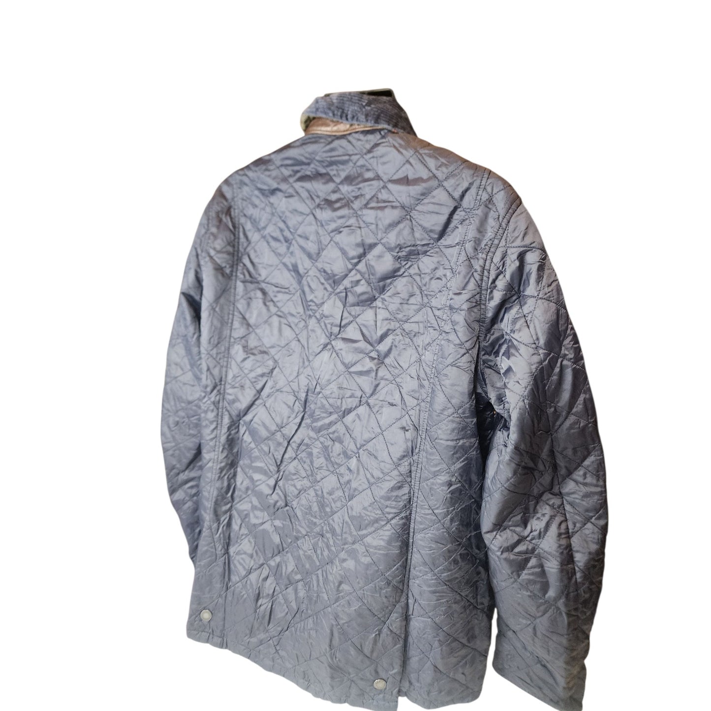 Barbour Jacket Mens Large Quilted Classic Tartan Snap Country Heritage British