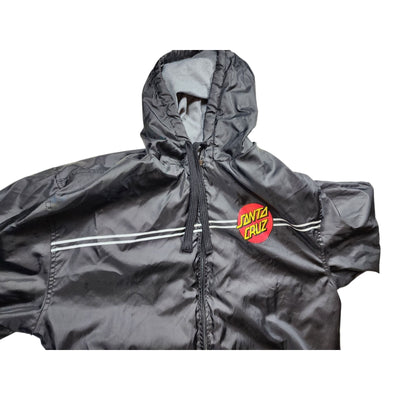 Santa Cruz Skateboards Windbreaker Large Jacket Hooded Logo Streetwear Grunge