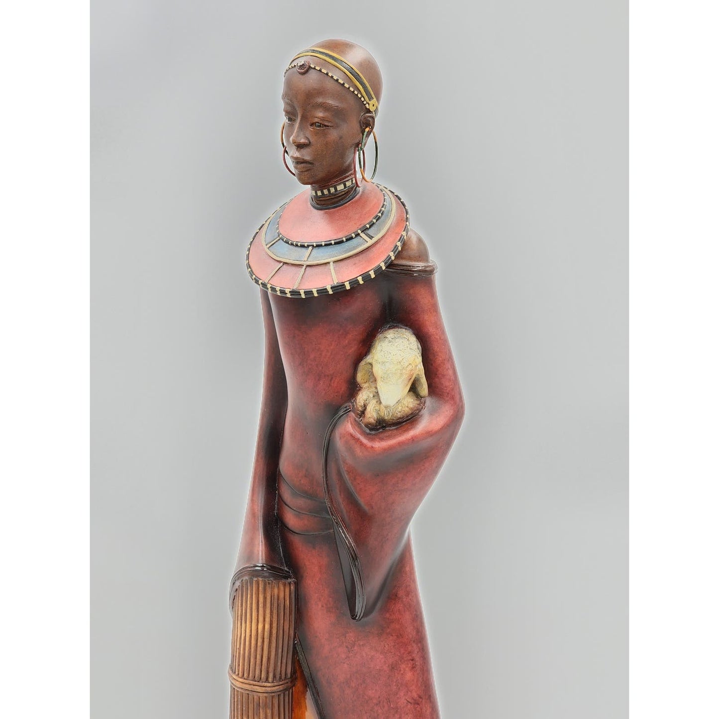 Stacy Bayne Africa Sculpture Village Life Dafina Gift Treasure Patina Tribal 21"