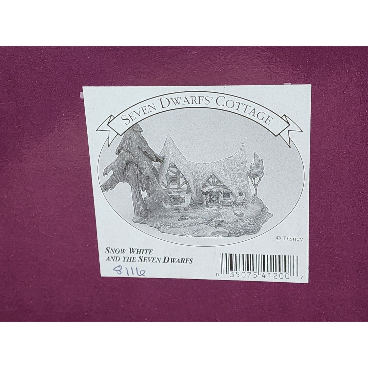 WDCC Disney Enchanted Place Seven Dwarf Cottage Snow White Dopey Vintage Box COA