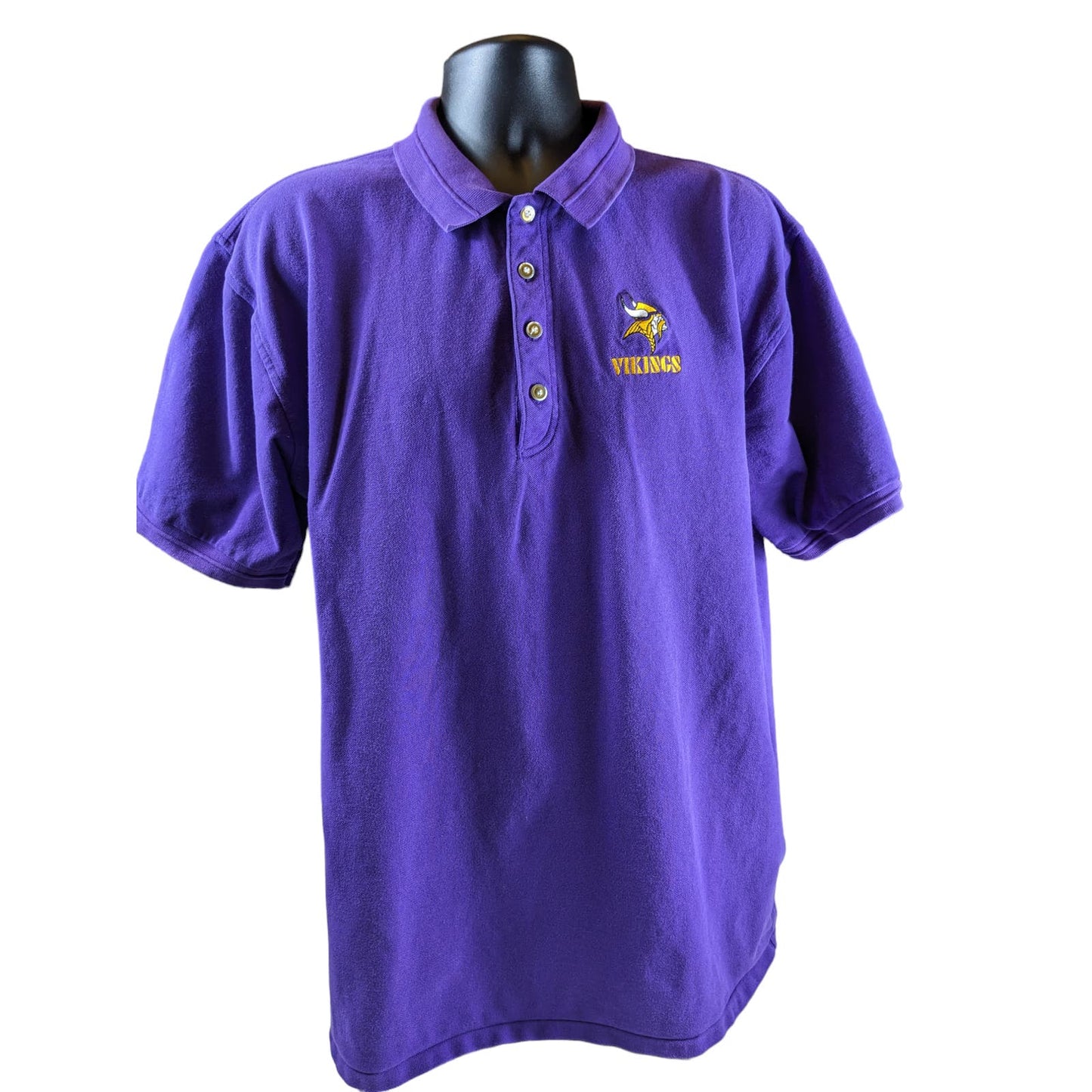 Antigua Polo Golf Shirt MN Vikings Mens XL Short Sleeve Purple Minnesota