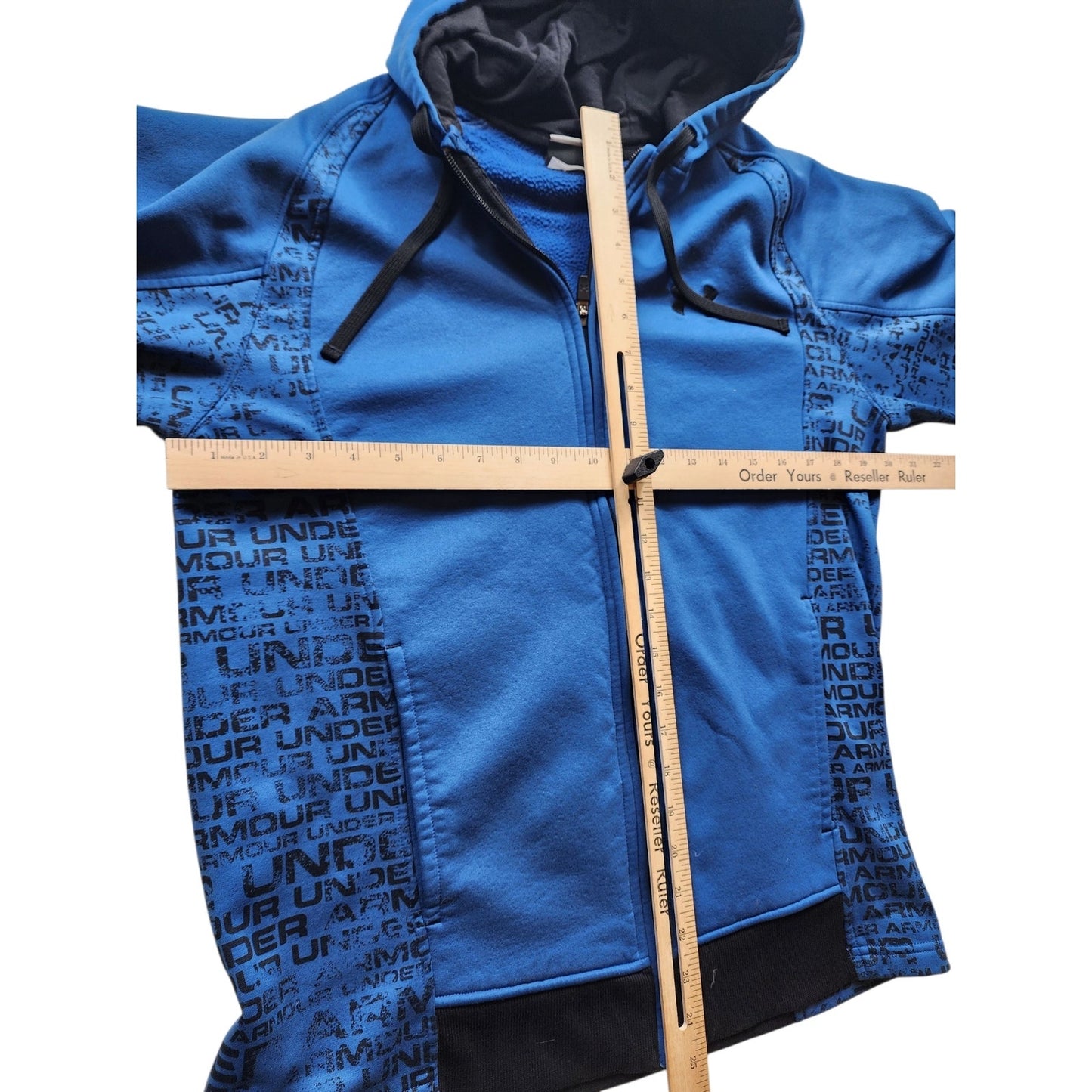 Under Armour Hoodie Men Small Women Medium Zip Sweatshirt Jacket Gym Drawstring
