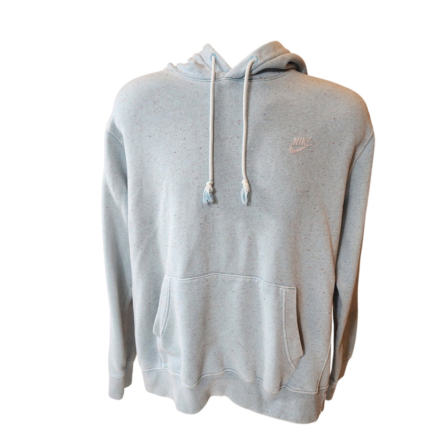 Nike Speckled Blue Hoodie Mens Large Pullover Fleece Sweatshirt Y2K DQ4663-416