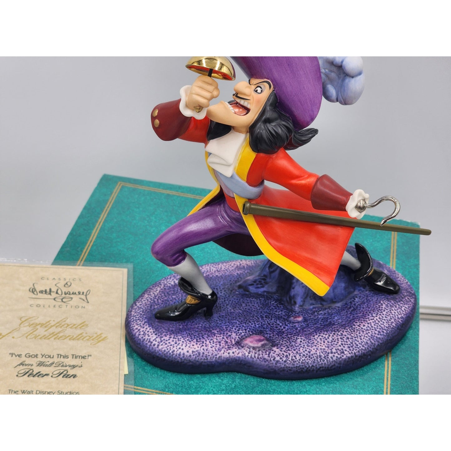 WDCC Captain Hook Peter Pan I've Got You This Time Figurine COA Box Disney