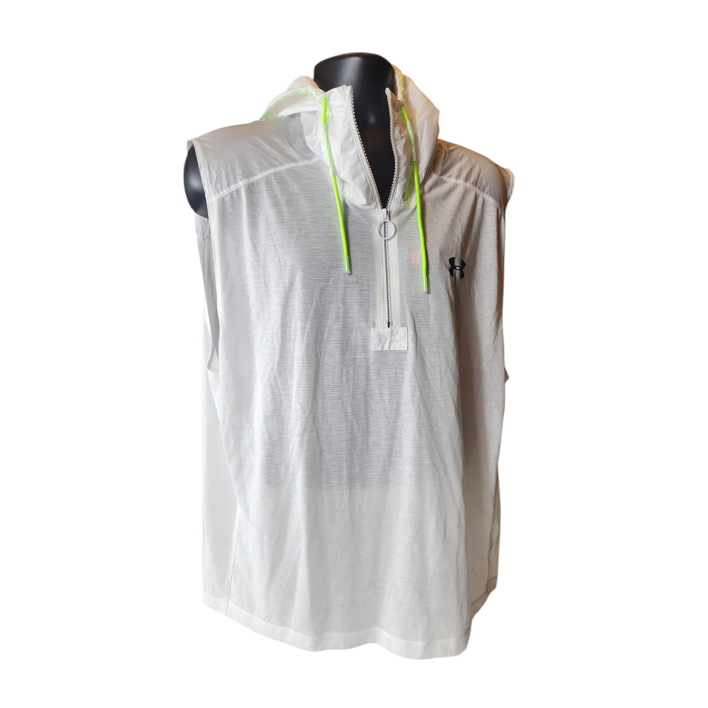 Under Armour XL Sleeveless Windbreaker Hoodie Activewear Gym Athleisure 1351063