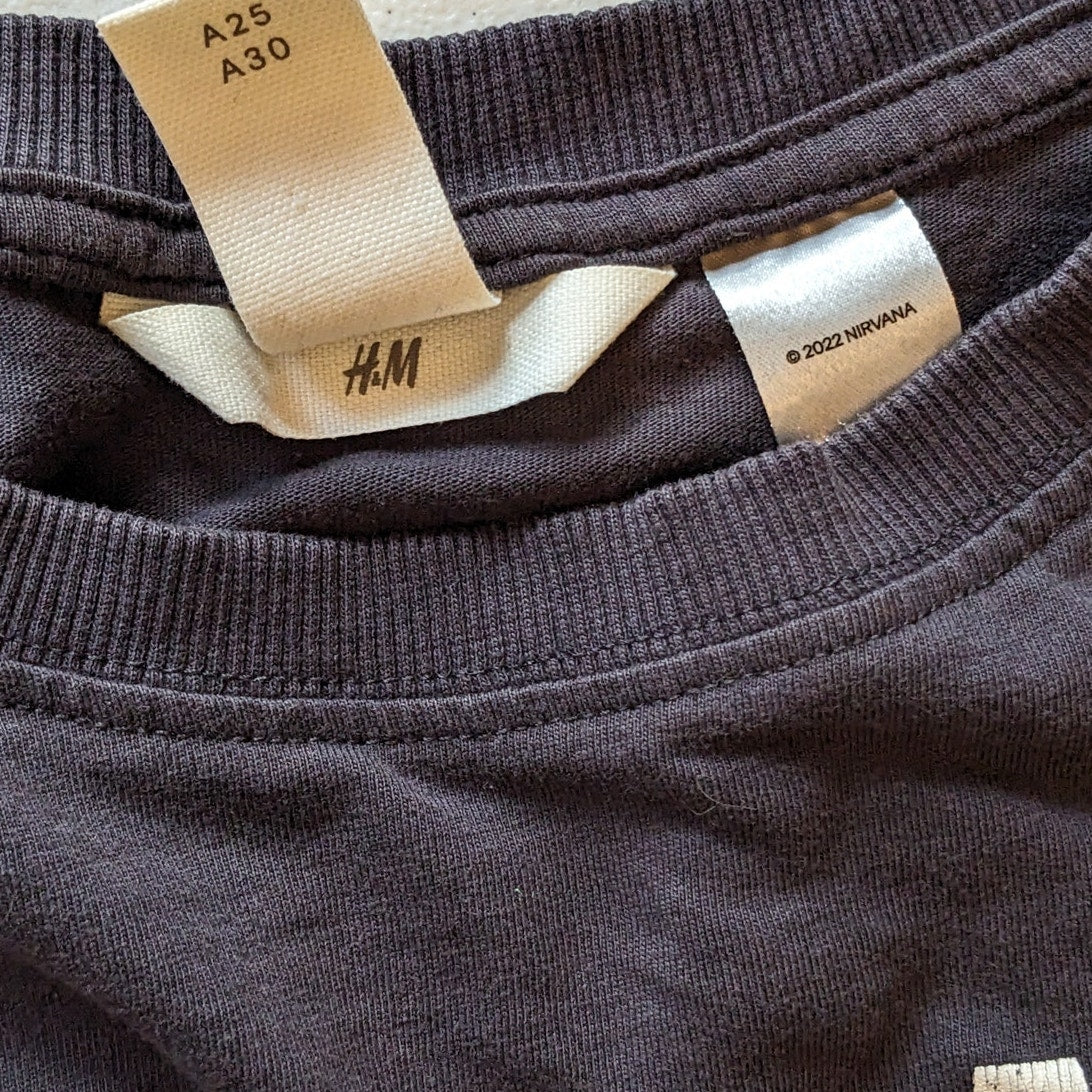 Nirvana Band Tee Women Small In Utero Tour Top Black Graphic Grunge Rock T Shirt