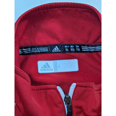 Adidas Track Jacket Mens XL Red Full Zip South Dakota Coyotes Logo Team Top