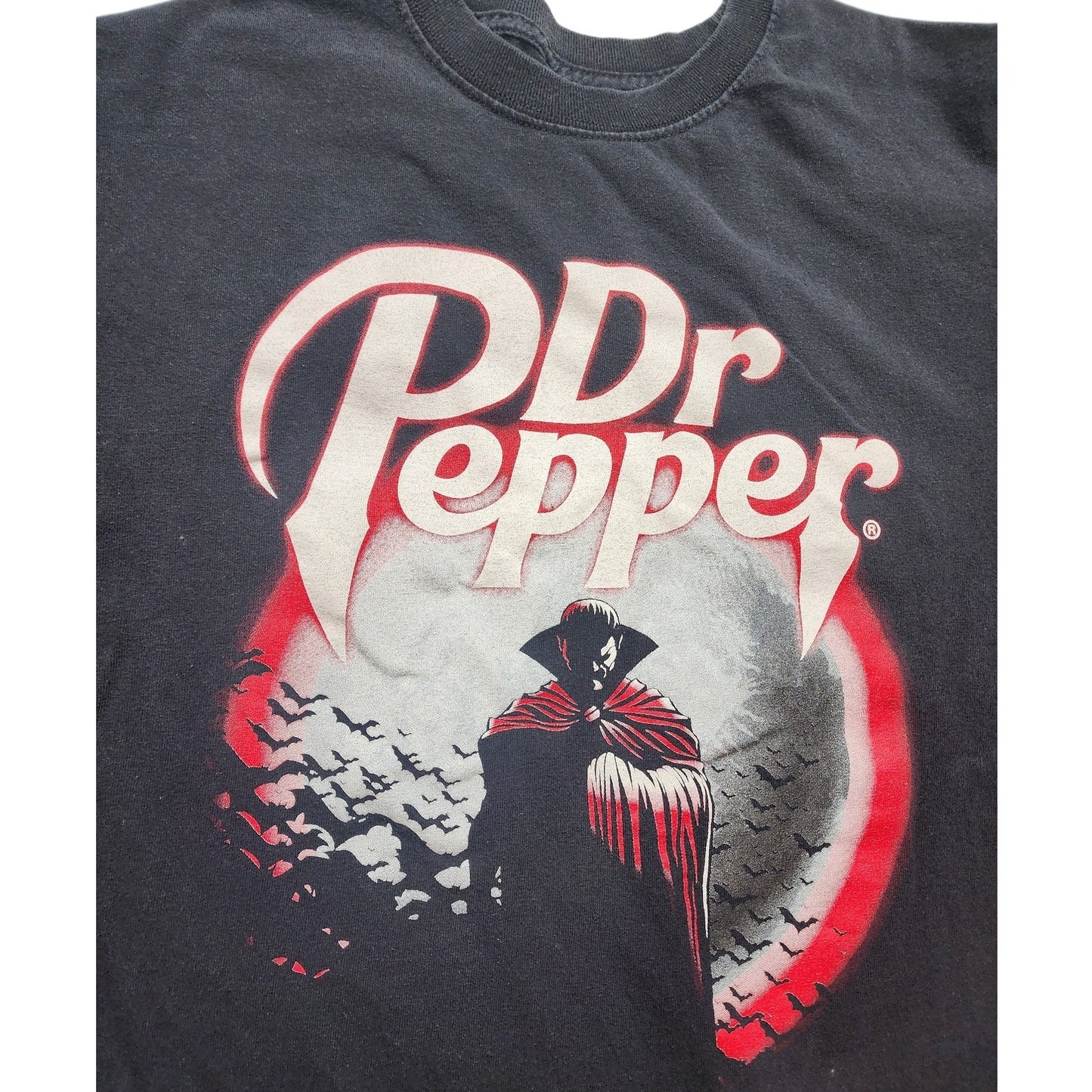Vintage Dr Pepper Vampire T Shirt Mens Large Halloween Gothic Bats Promo Tee