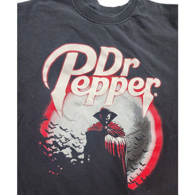 Vintage Dr Pepper Vampire T Shirt Mens Large Halloween Gothic Bats Promo Tee