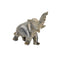 Stone Elephant Figurine Statue Gray Wildlife Shelf Ornament Safari Animal Art 6"