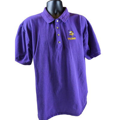 Antigua Polo Golf Shirt MN Vikings Mens XL Short Sleeve Purple Minnesota