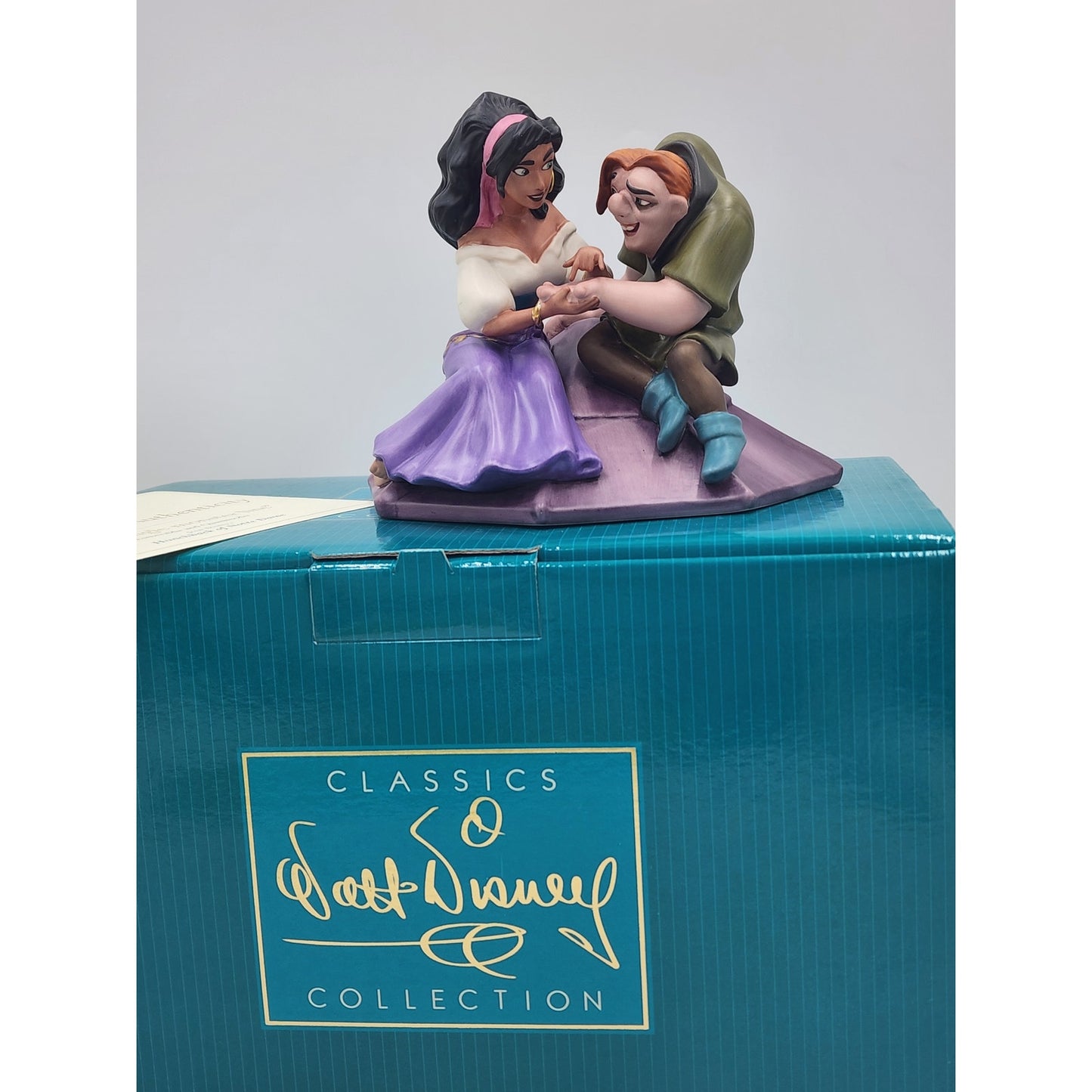 WDCC Hunchback Notre Dame Esmeralda Quasimodo Not a Single Monster Line COA Box