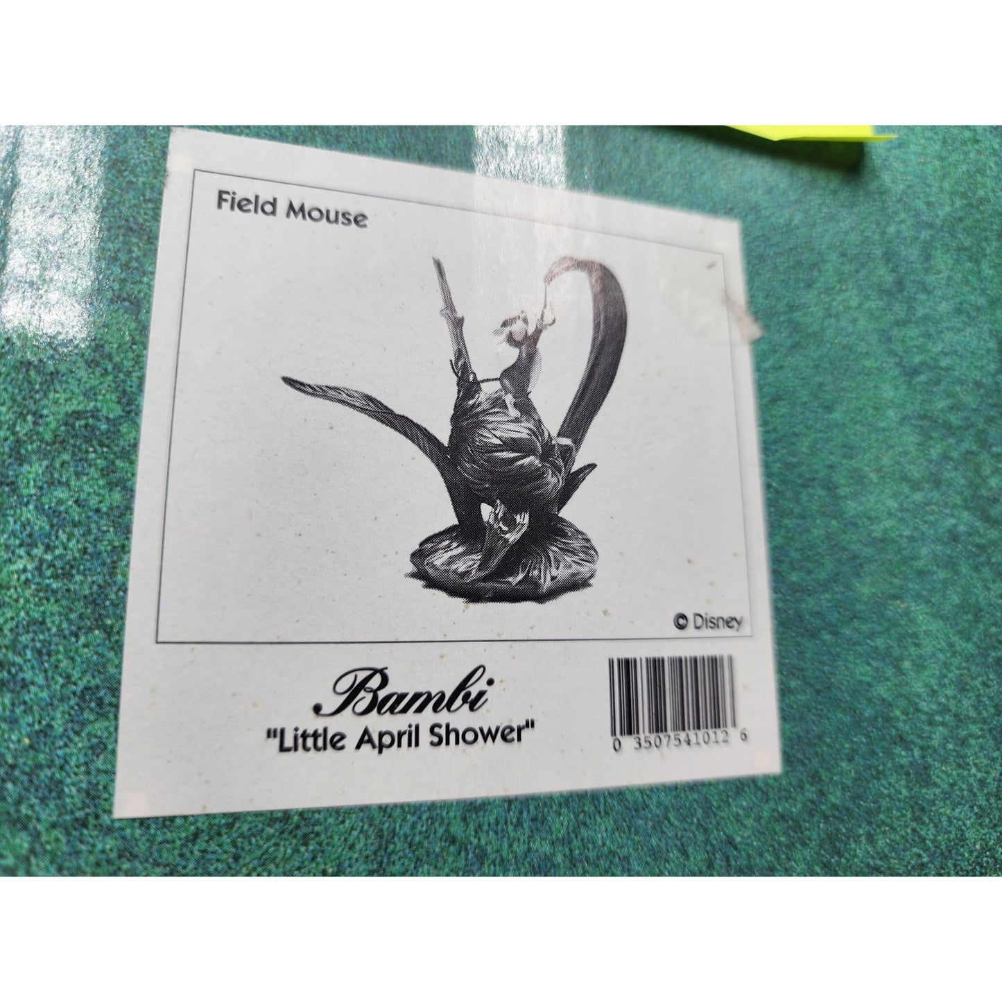 WDCC Bambi "Little April Shower" Field Mouse 50th Anniversary Raindrop Box COA