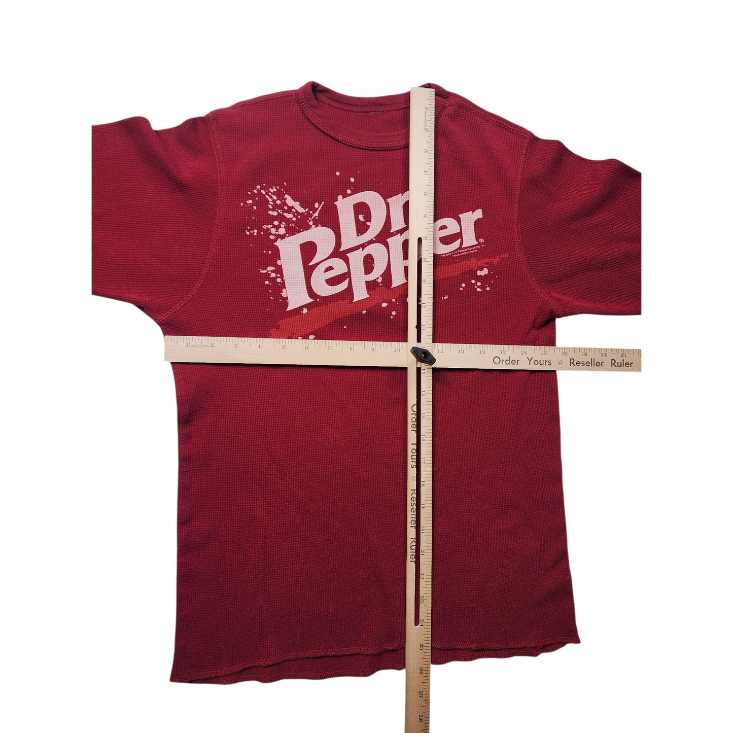 Dr Pepper Thermal Long Sleeve Shirt Men Small Women Medium Soda Waffle Knit Y2K