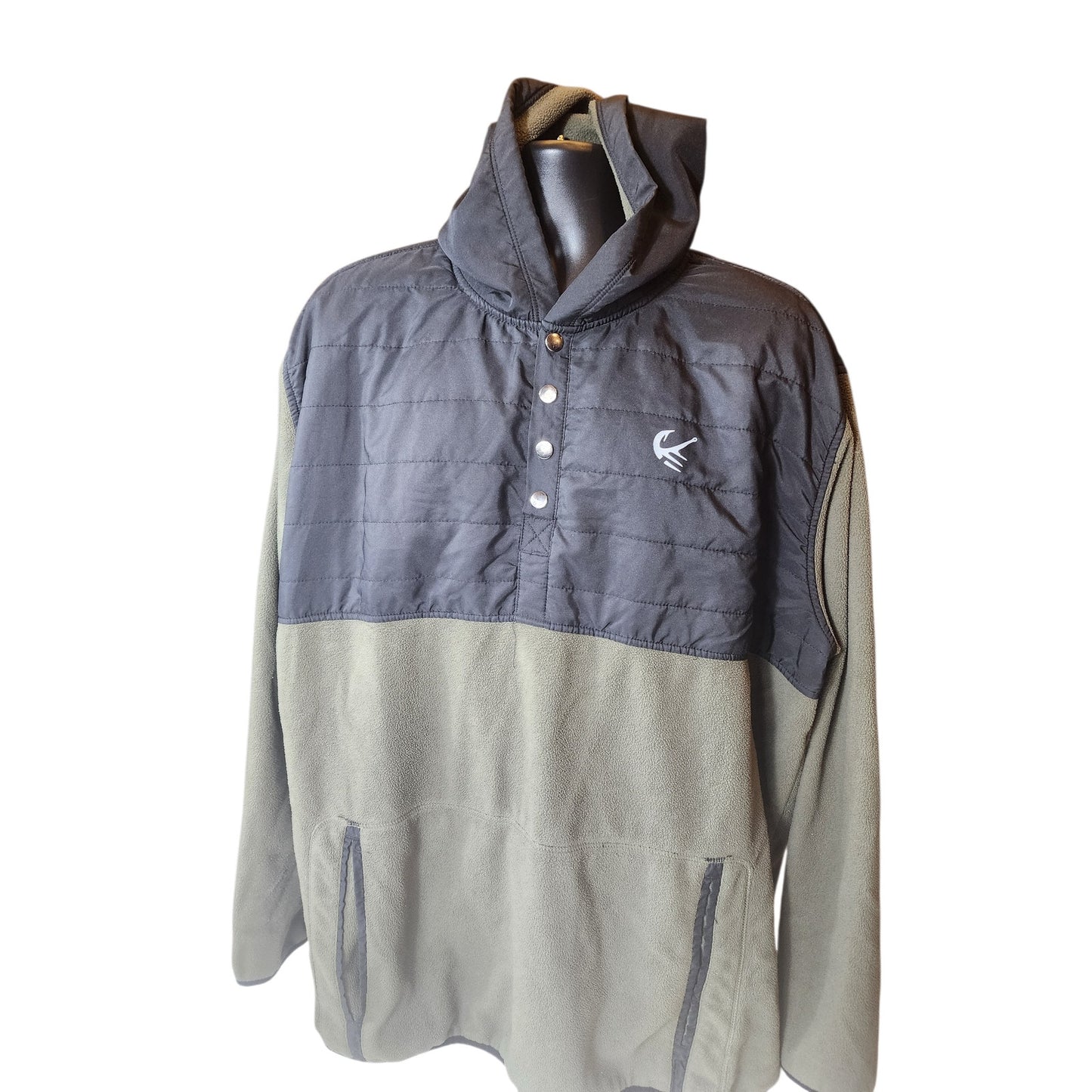 Legendary Anglers Pullover Hoodie Mens 3XL Green Fleece Gorpcore Hiking Outdoors