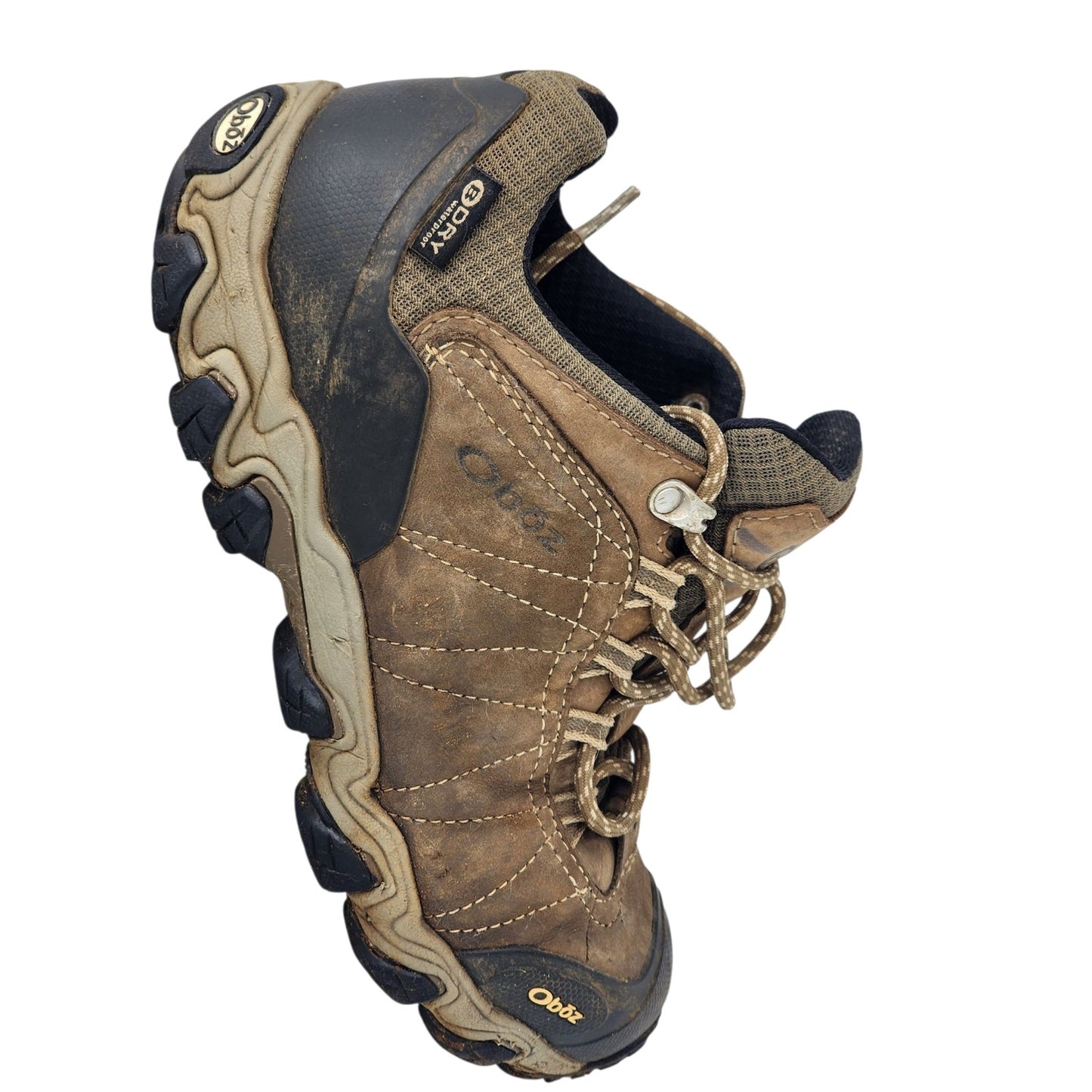 Oboz Shoes Womens 9 Waterproof Hiking Trail Low Leather Brown Trekking Outdoors