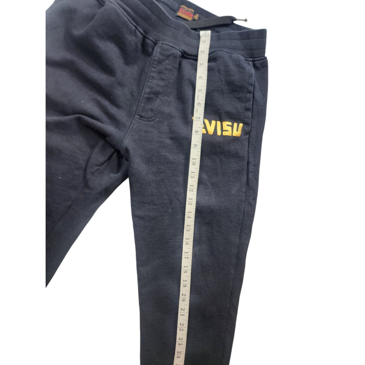 EVISU Heritage Custom Made Sweatpants Men Medium Logo Joggers Streetwear Graphic
