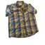 Simms Plaid Fishing Shirt Mens XL Yellow Short Sleeve Casual Outdoor Lightweight
