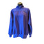 Vintage Gitano Sweatshirt Women Medium/Large Purple Quilted Pullover Mock Neck