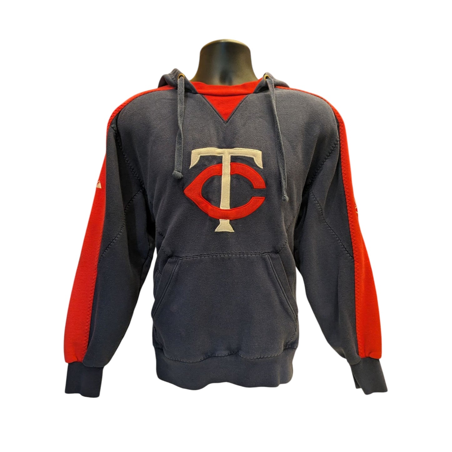 Majestic Minnesota Twins Hoodie Men Large Pullover Sweatshirt Vintage Kangaroo
