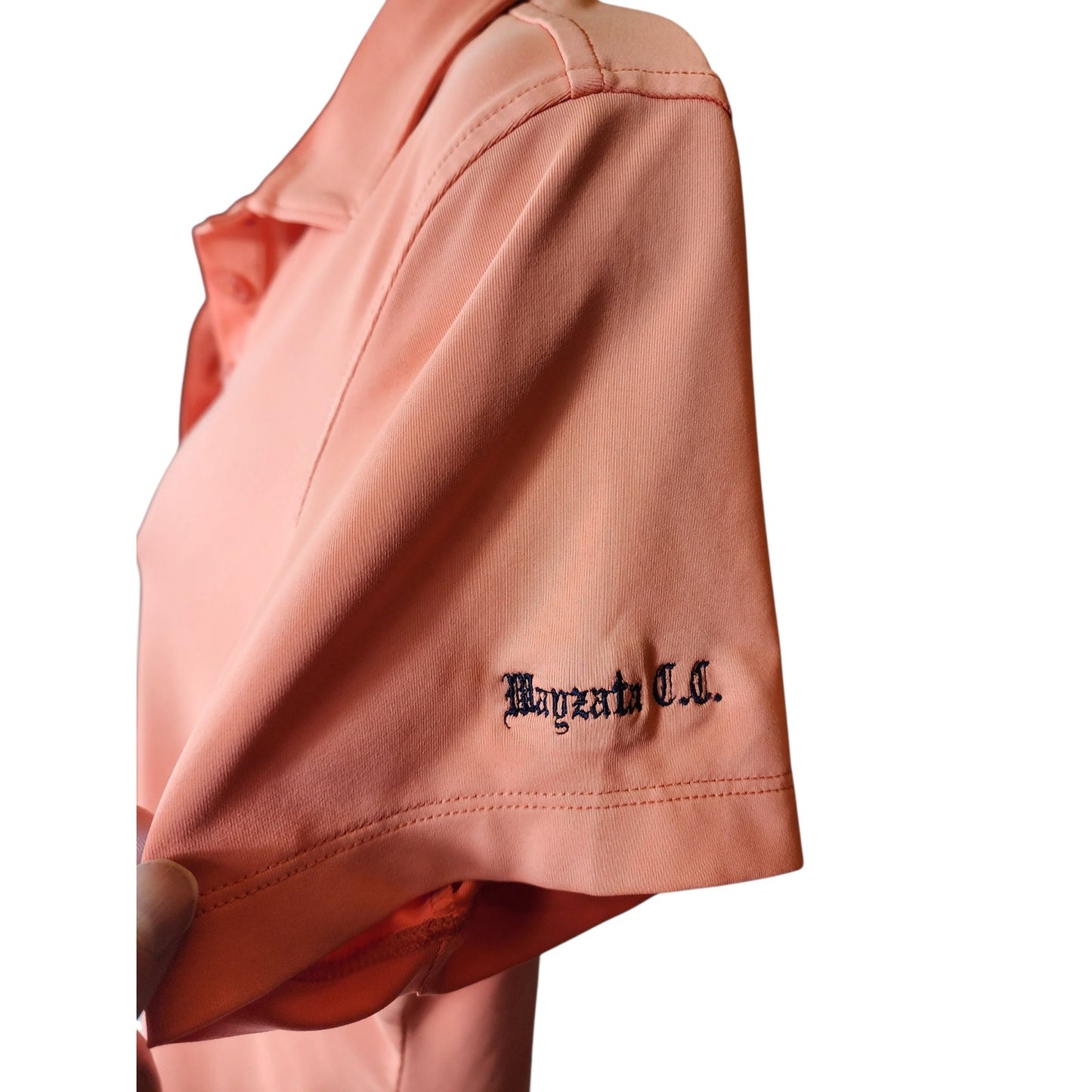 Peter Millar Golf Polo Shirt Womens Medium Coral Stretch Lightweight Activewear