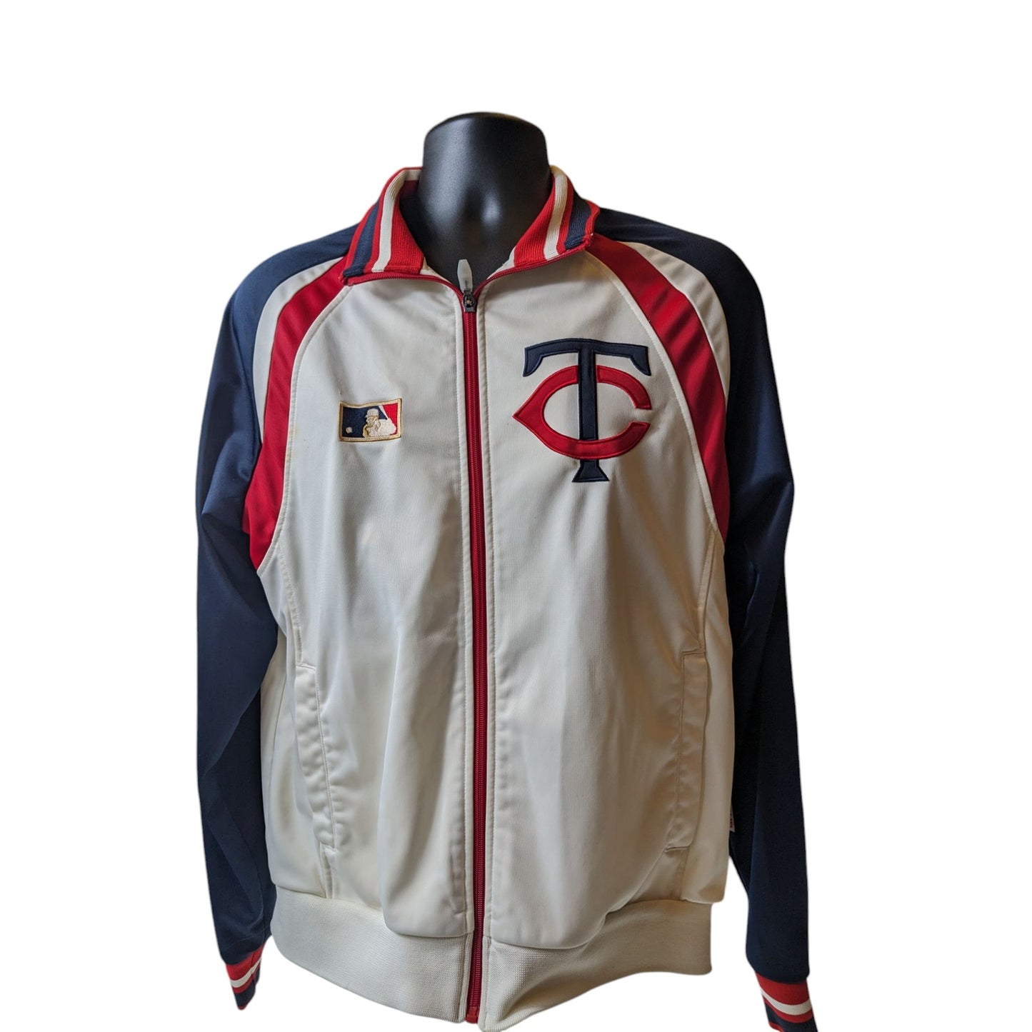 Cooperstown Collection Track Jacket Men Medium Minnesota Twins Zip Retro Vintage