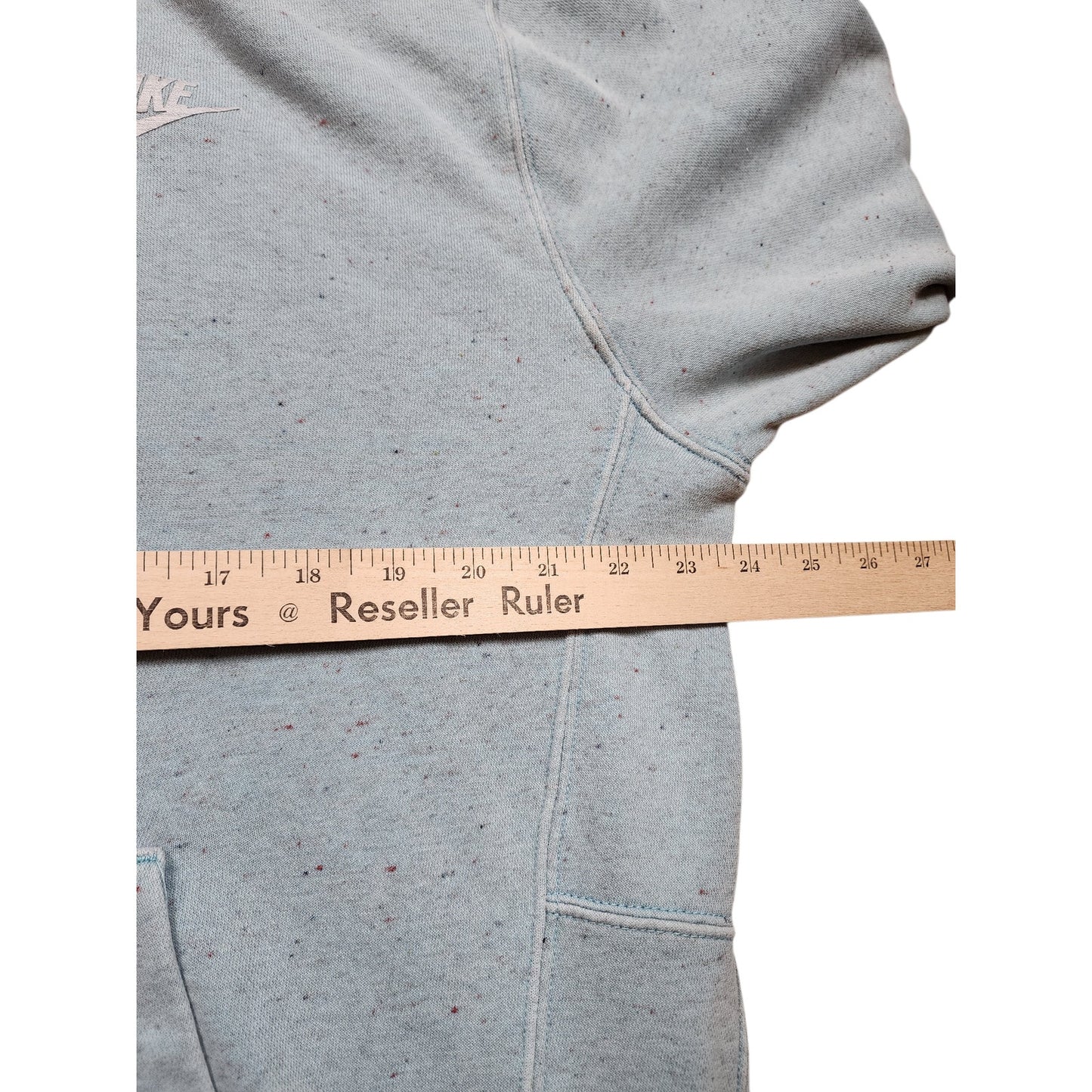 Nike Speckled Blue Hoodie Mens Large Pullover Fleece Sweatshirt Y2K DQ4663-416