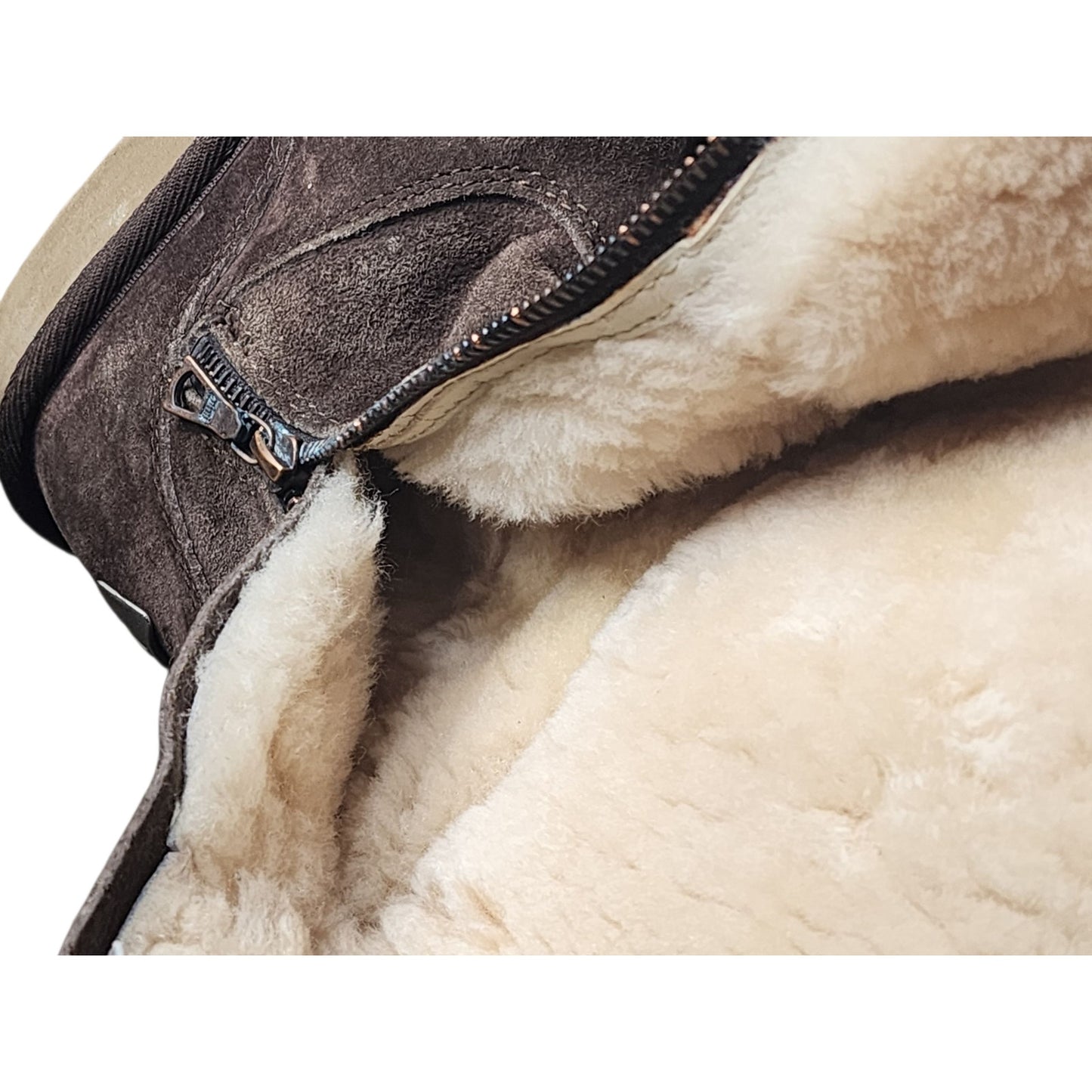 UGG Winter Cargo Boots Womens 7 Suede Shearling Tall Buckle Zip Hiking 5132